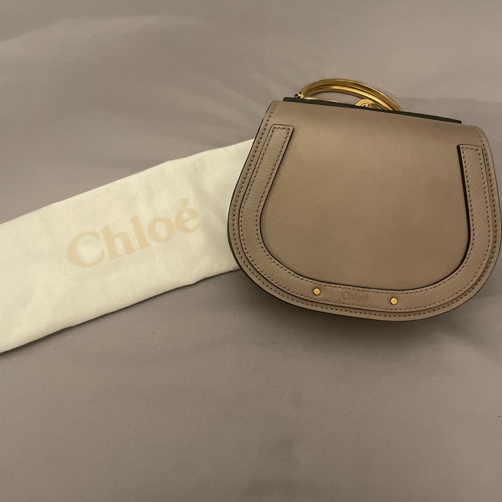 Chloe Nile Crossbody Bag Nude and Gold